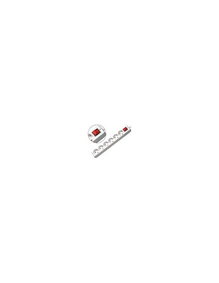 REGLETA 6 TOMAS MEDIARANGE BL.CON INTERRUPTOR CABLE 1,4M