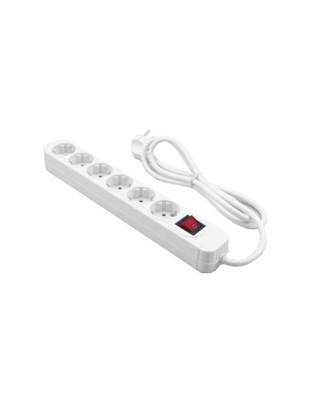 REGLETA 6 TOMAS MEDIARANGE BL.CON INTERRUPTOR CABLE 1,4M