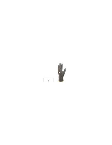GUANTE POLIESTER ANTIDESLIZANTE LAVABLE ESP. MANUTENCION GRIS T. 7