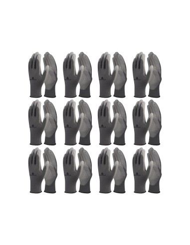 GUANTE POLIESTER ANTIDESLIZANTE LAVABLE ESP. MANUTENCION GRIS T. 7