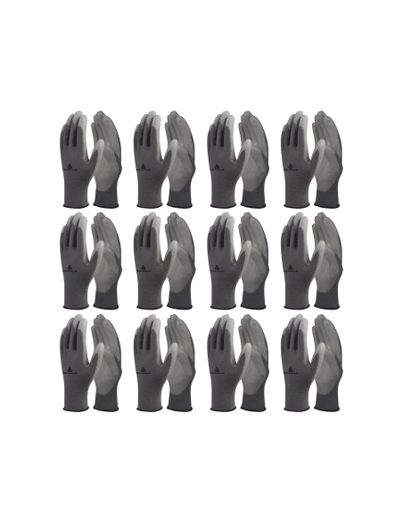 GUANTE POLIESTER ANTIDESLIZANTE LAVABLE ESP. MANUTENCION GRIS T. 7