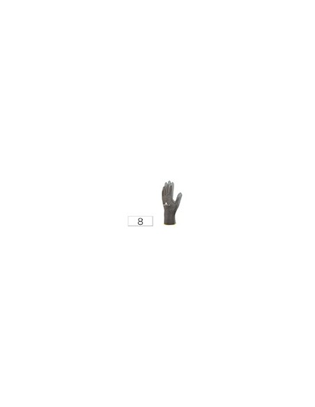 GUANTE POLIESTER ANTIDESLIZANTE LAVABLE ESP. MANUTENCION GRIS T. 8
