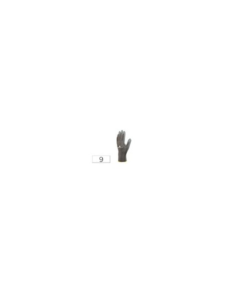 GUANTE POLIESTER ANTIDESLIZANTE LAVABLE ESP. MANUTENCION GRIS T. 9