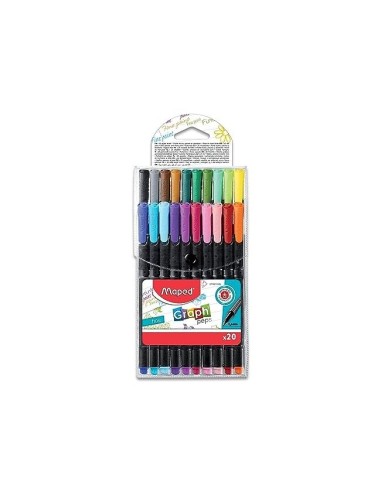 ROTULADOR MAPED PUNTA METAL GRAPH PEPS FINE LINER ESTUCHE 20 COL.SURT