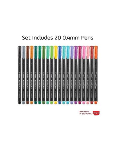 ROTULADOR MAPED PUNTA METAL GRAPH PEPS FINE LINER ESTUCHE 20 COL.SURT