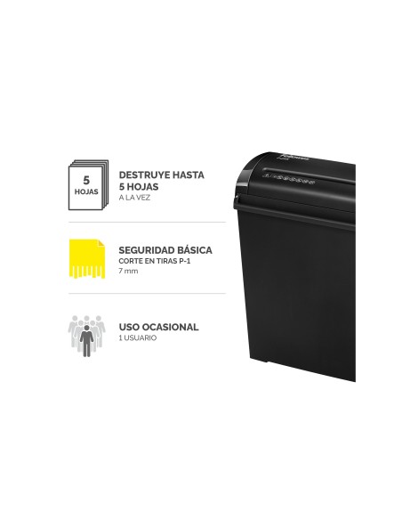 DESTRUCTORA FELLOWES P-25S CAP.CORTE 5H.CORTE EN TIRAS 4701001