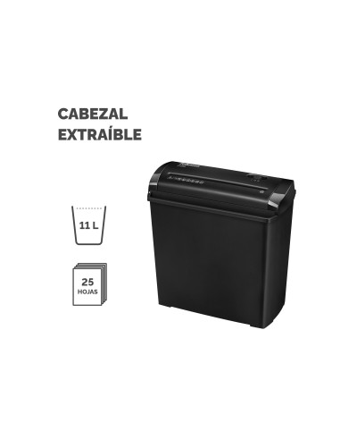 DESTRUCTORA FELLOWES P-25S CAP.CORTE 5H.CORTE EN TIRAS 4701001