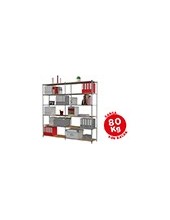 ESTANTERIA FAST-PAPERFLOW MET. 6X80 KG POR ESTANTE 200X100X35 CM BASE 2
