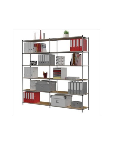 ESTANTERIA FAST-PAPERFLOW MET. 6X80 KG POR ESTANTE 200X100X35 CM BASE