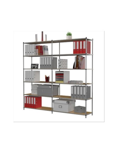 ESTANTERIA FAST-PAPERFLOW MET. 6X80 KG POR ESTANTE 200X100X35 CM BASE
