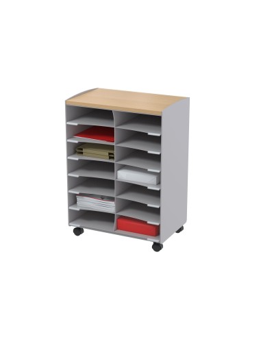 MODULO FAST C/14 C.RUEDAS PIVOTANTES GRIS 699X545X335 MM DC14N.02.23