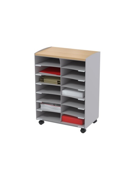 MODULO FAST C/14 C.RUEDAS PIVOTANTES GRIS 699X545X335 MM DC14N.02.23