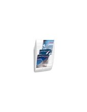 EXPOSITOR MURAL PARED 5 COMPARTIMENTOS TPTE.Y BLANCO 580X122X350M 2