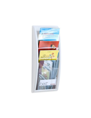 EXPOSITOR MURAL FAST-PAPERFLOWDIN A4 BLANCO 4 CASILLAS 650X290X95 MM