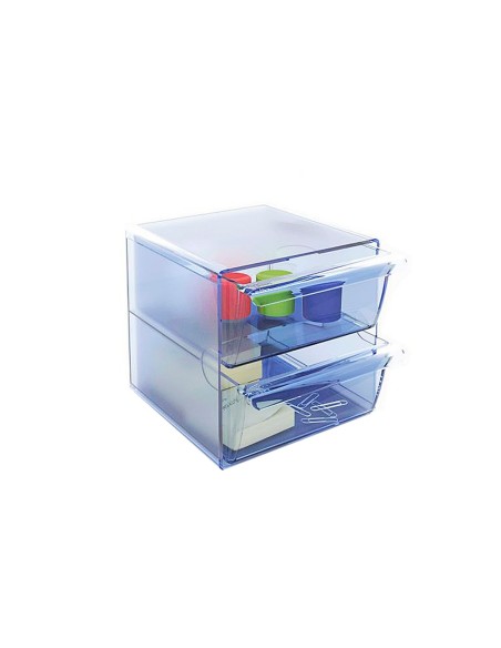 ARCHICUBO 2 CAJONES ORGANIZADOR MODULAR AZ.TPTE.155X155X190MM