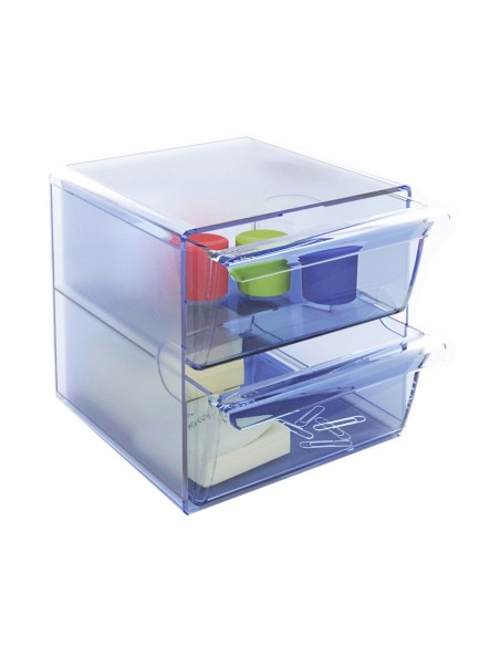 ARCHICUBO 2 CAJONES ORGANIZADOR MODULAR AZ.TPTE.155X155X190MM