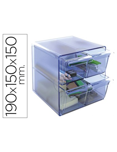 ARCHICUBO 4 CAJONES ORGANIZADOR MODULAR AZ.TPTE.155X155X155MM