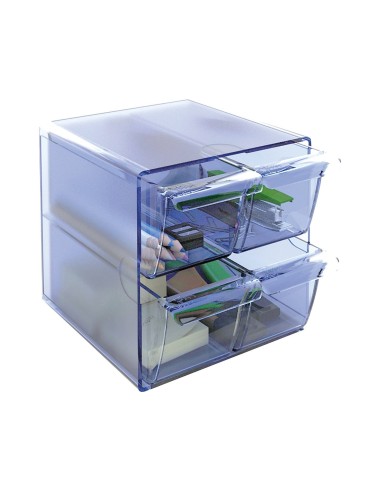 ARCHICUBO 4 CAJONES ORGANIZADOR MODULAR AZ.TPTE.155X155X155MM
