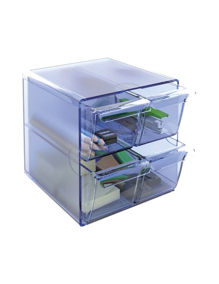 ARCHICUBO 4 CAJONES ORGANIZADOR MODULAR AZ.TPTE.155X155X155MM