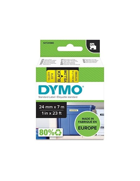 CINTA DYMO 53718 24MMX7MT NG./AM. D1