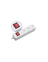 REGLETA 3 TOMAS MEDIARANGE BL.CON INTERRUPTOR CABLE 1,4M 2