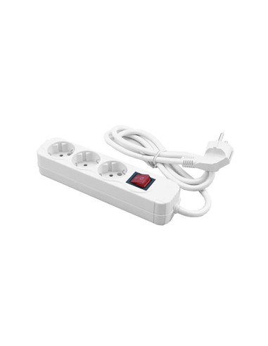 REGLETA 3 TOMAS MEDIARANGE BL.CON INTERRUPTOR CABLE 1,4M