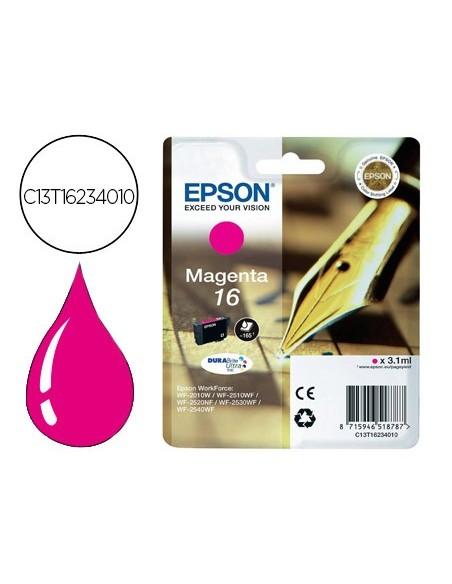 C13T16234010 CARTUCHO EPSON 16 WF2010W WF2510WF WF2520NF MG.175PG.