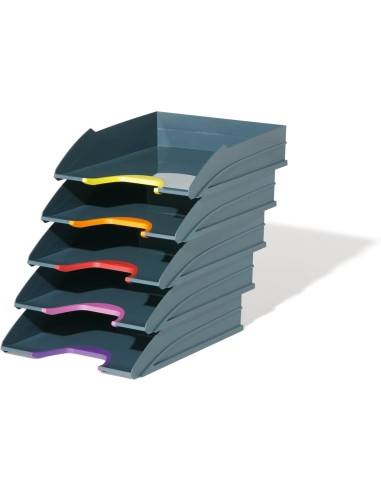 BANDEJA DURABLE PLASTICO GRIS 255X55X330 MM PACK 5 UDS.7705-57