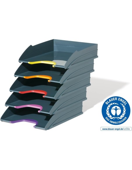 BANDEJA DURABLE PLASTICO GRIS 255X55X330 MM PACK 5 UDS.7705-57