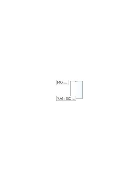 FUNDA PORTADOCUMENTO ESSELTE PLASTICO TPTE.140 MICRAS  108X160 MM