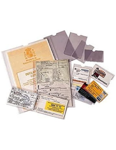FUNDA PORTADOCUMENTO ESSELTE TPTE.PLASTICO 140 MICRAS  122X172 MM