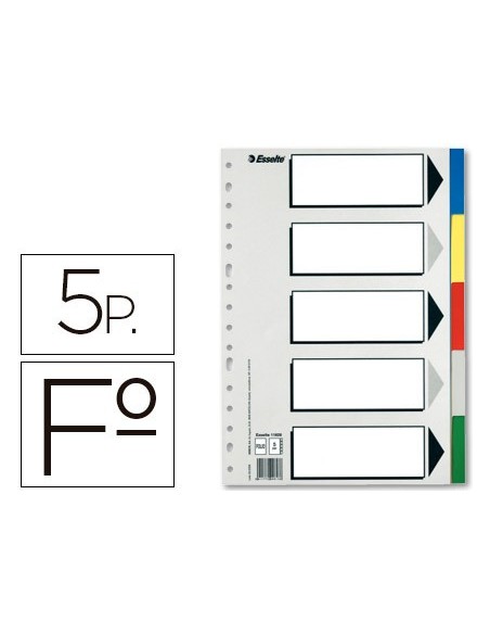 SEPARADOR ESSELTE PLASTICO JUEGO 5 SEPARADORES FL.5 MULTITALADRO