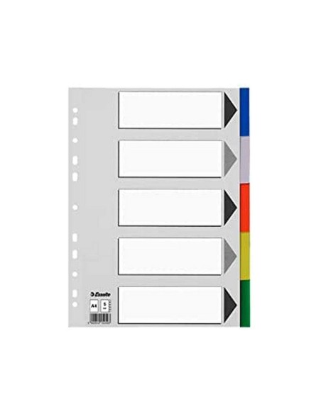 SEPARADOR ESSELTE PLASTICO JUEGO 5 SEPARADORES A4 5 COL.MULTITALADRO