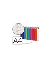 CARPETA 4A 30MM REDONDAS EXACOMPTA A4 CARTON FORRADO COL.SURT. 2