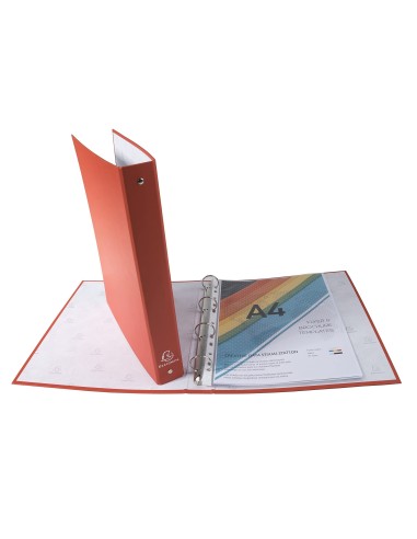 CARPETA 4A 30MM REDONDAS EXACOMPTA A4 CARTON FORRADO COL.SURT.