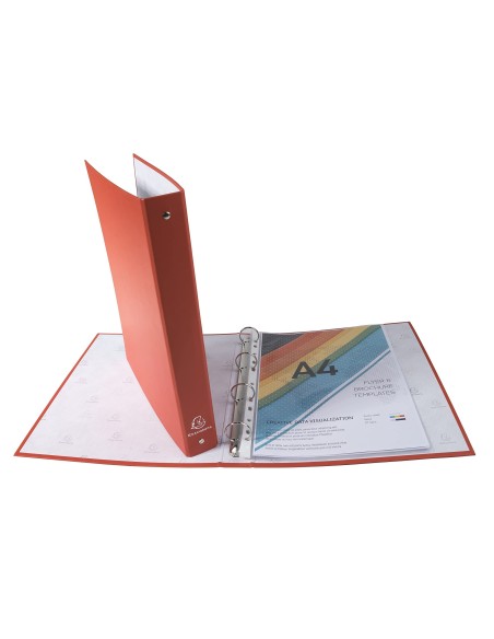 CARPETA 4A 30MM REDONDAS EXACOMPTA A4 CARTON FORRADO COL.SURT.