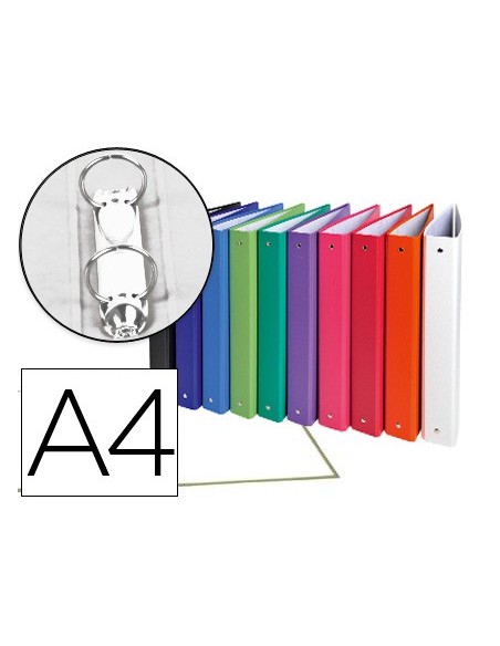 CARPETA 2A 30MM REDONDAS EXACOMPTA A4 CARTON FORRADO COL.SURT.