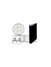 CARPETA 4A.30MM REDONDAS EXACOMPTA DIN A4 CARTON FORRADO NEGRA 51371E 2