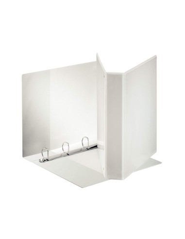 CARPETA CANGURO 4 ANILLAS MIXTAS 25MM ESSELTE A4 PLASTICO BLANCA 1440