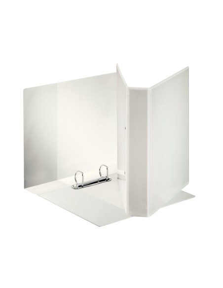 CARPETA CANGURO 2 ANILLAS MIXTAS 40MM ESSELTE A4 PLASTICO BLANCA