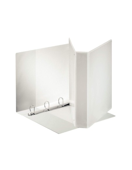 CARPETA CANGURO 4 ANILLAS MIXTAS 40MM ESSELTE A4 PLASTICO BLANCA 1460