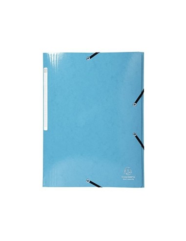CARPETA GOMAS EXACOMPTA A4+ SIMIL-PRESPAN 3 SOLAPAS COL.SURT.