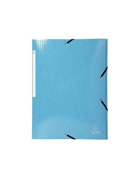 CARPETA GOMAS EXACOMPTA A4+ SIMIL-PRESPAN 3 SOLAPAS COL.SURT.