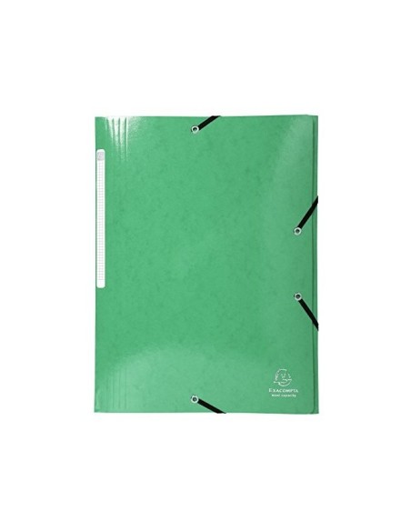 CARPETA GOMAS EXACOMPTA A4+ SIMIL-PRESPAN 3 SOLAPAS COL.SURT.