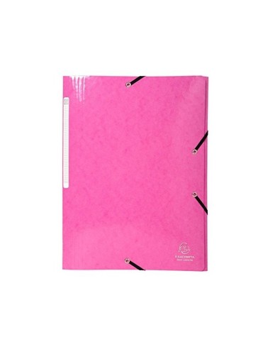 CARPETA GOMAS EXACOMPTA A4+ SIMIL-PRESPAN 3 SOLAPAS COL.SURT.