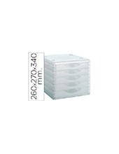 FICHEROARCHIVO 2000 260X270X340 MM APILABLES 5 TPTE.TRANSLUCIDO 2