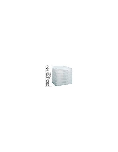 FICHEROARCHIVO 2000 260X270X340 MM APILABLES 5 TPTE.TRANSLUCIDO