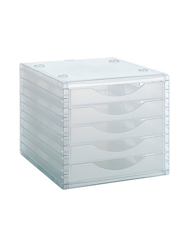 FICHEROARCHIVO 2000 260X270X340 MM APILABLES 5 TPTE.TRANSLUCIDO