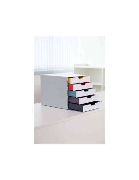 FICHERO 5 CAJONES DURABLE VARICOLOR APILABLES 292X280X356MM.7605-27