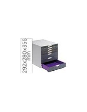 FICHERO 7 CAJONES DURABLE VARICOLOR APILABLES 292X280X356MM.7607-27 2